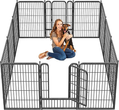 Dog Playpen 32 inch 10 Panels Indoor Dog Pen by Jhsomdr