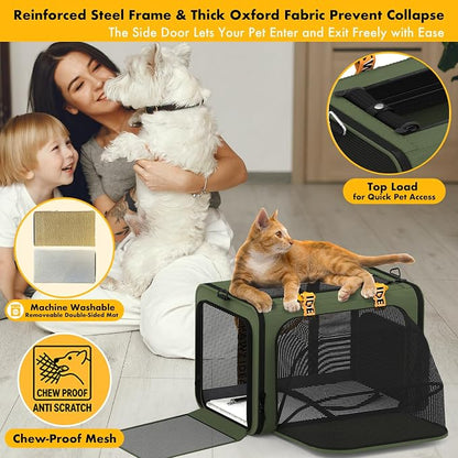 PAWZIDEA Expandable Pet Carrier w/ID Card, 18″×11″×11″ Small Dog Carrier TSA - Image 7