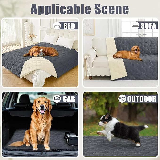 Smiry Waterproof Dog Bed Cover Blanket 40x80, Soft Reversible Pet Blanket - Image 5