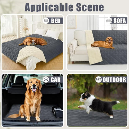 Smiry Waterproof Dog Bed Cover Blanket 68x82, Soft Reversible Pet Blanket - Image 5