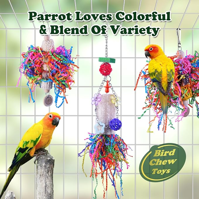 Bird Toys, Parakeet Foraging Toy, Hanging Chewing Toy, Bird Cage Accessories – - Image 4