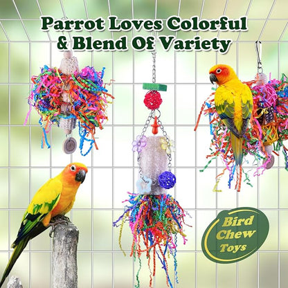 Bird Toys, Parakeet Foraging Toy, Hanging Chewing Toy, Bird Cage Accessories – - Image 4