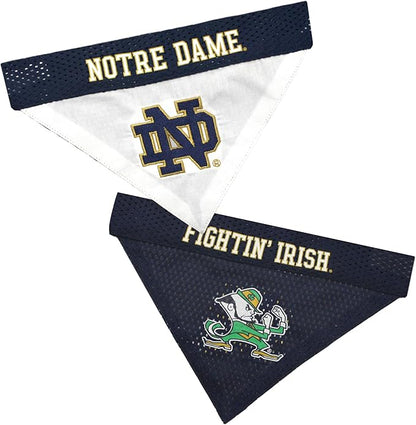 Pets First Collegiate Pet Accessories, Reversible Bandana, Notre Dame Fighting by PETSFIRST