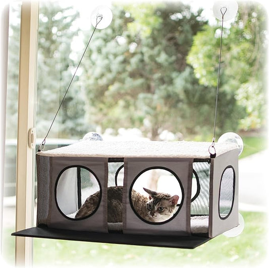K&H Pet Products EZ Mount Cat Window Perch Penthouse 2-level Tree, Sturdy by KHPetProducts