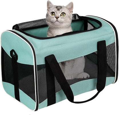 Cat Carrying Case Pet Dog Carrier Soft-Sided Cat Bag Airline Approved, Pet - Image 6
