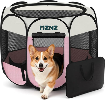 Dog Playpen, Portable Puppy Pet Crate Indoors by MZNZ