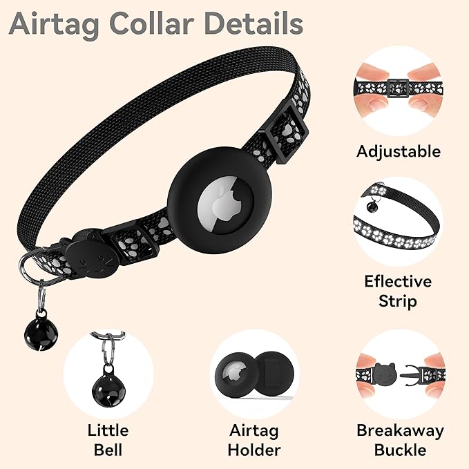 Vanjua 2 Pack Airtag Cat Collar Breakaway - Image 2
