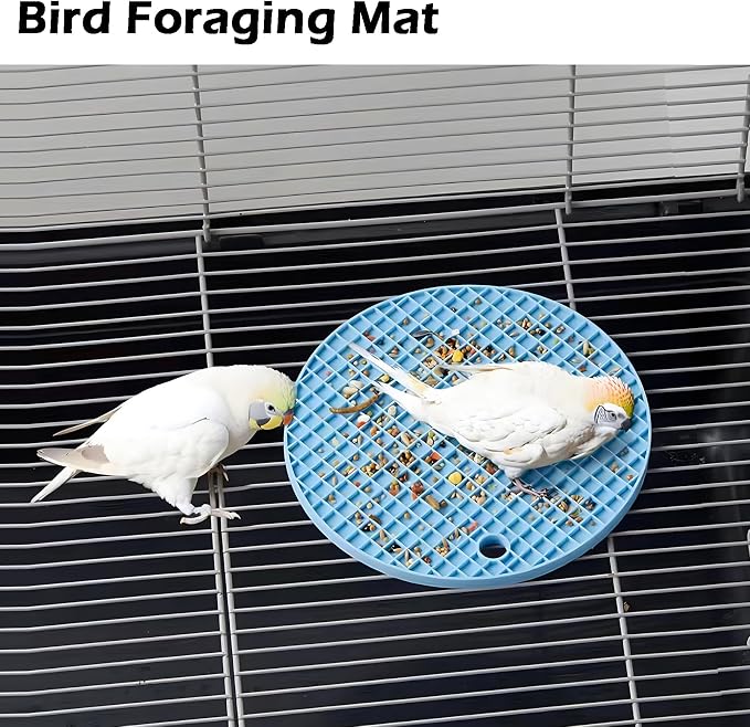2Pcs Bird Foraging Toys Puzzle, Bird Slow Feeder Mats, Interactive Parrot - Image 6