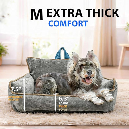 Orthopedic Dog Bed with Memory Foam, Washable Plush Pet Bed - Image 2