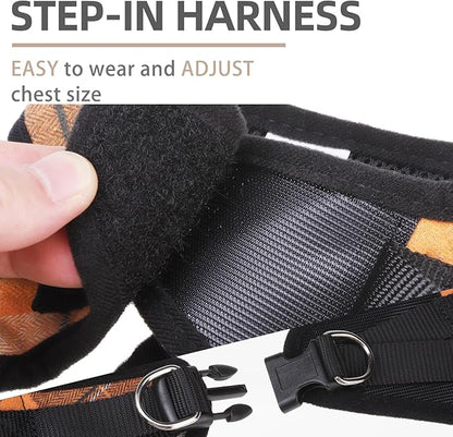 PUPTECK Adjustable Dog Harness Collar and Leash Set Step in No Pull Pet Harness - Image 3