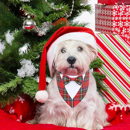 ADOGGYGO Christmas Dog Tuxedo Bandana, Adjustable Christmas Costume - Image 2