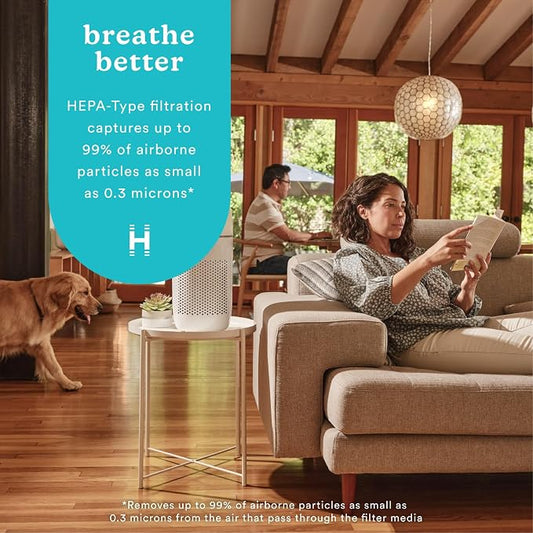 Homedics Air Purifier T22, 5-in-1 Tower Air Purifier, 99% HEPA-Type Filtration - Image 2
