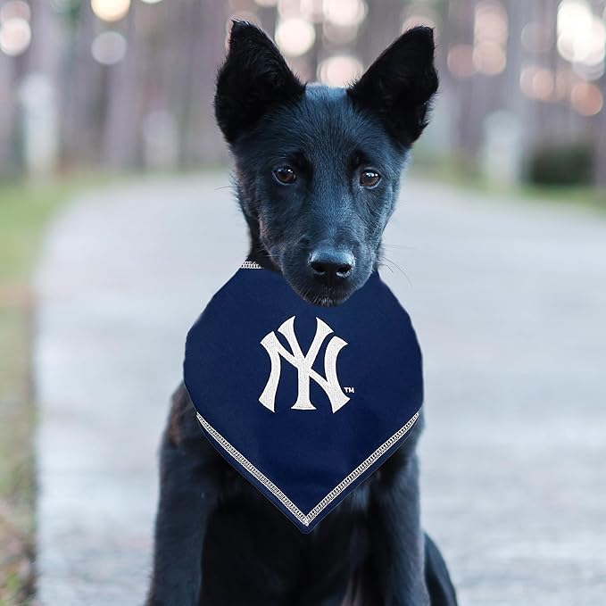 Pets First MLB New York Yankees TIE Bandana, Small/Medium. Dog Bandana Scarf Bib - Image 4