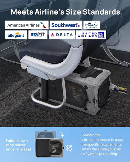 Airline Approved Cat Carrier, Pet Carrier Soft-Sided, Portable Dog Carrier - Image 3