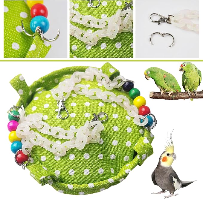 Hanging Parakeet Hammock, Medium Bird Beds - Image 3