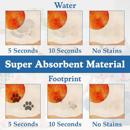Boho Mountain Sun Pet Food Mat for Cats and Dogs–Christmas Stocking Absorbent - Image 3