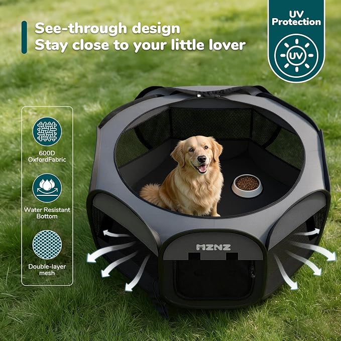 Dog Playpen, Portable Puppy Pet Crate Indoors - Image 4