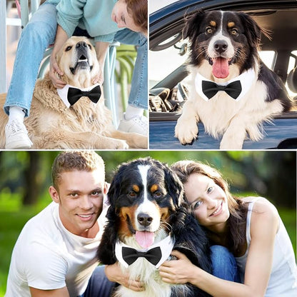 Segarty Dog Bow Tie for Neck Girths 16.5-21.2 in, Adjustable Bowtie Collar for - Image 3