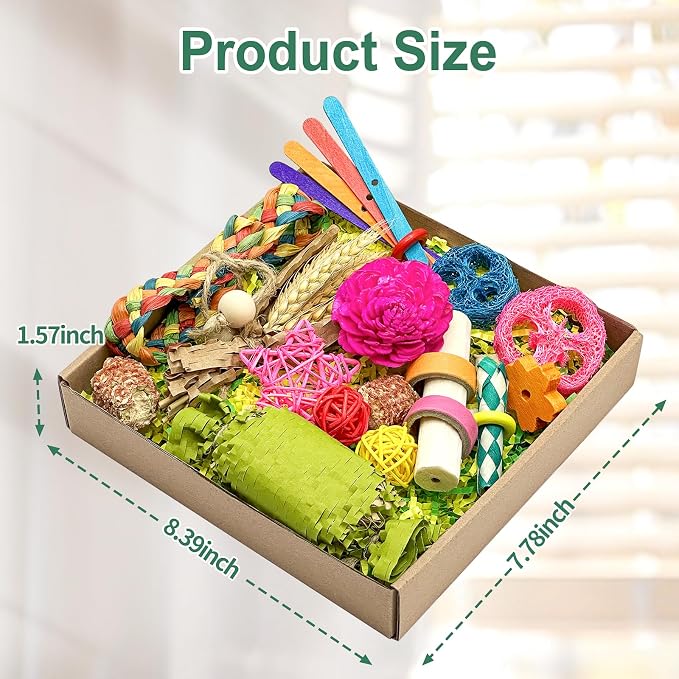 Natural Bird Toy Foraging Parrot Shredding Toys Box Conure Chewing Toys - Image 5