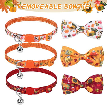 SCENEREAL Thanksgiving Cat Collar Breakaway, 3 Pack Kitten Collars - Image 4