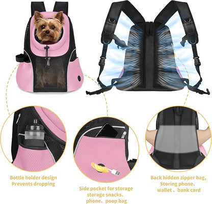 WOYYHO Pet Dog Carrier Backpack Small Dog Front Backpack Ventilated Mesh Dog - Image 3