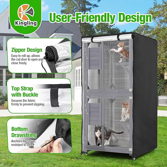 Kingling Outdoor Cat House Cover - Image 4