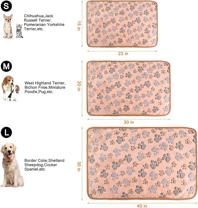 3 Pack Cat and Dog Blanket Soft & Warm Fleece Flannel Sleep Mat, Great Pet Throw - Image 3