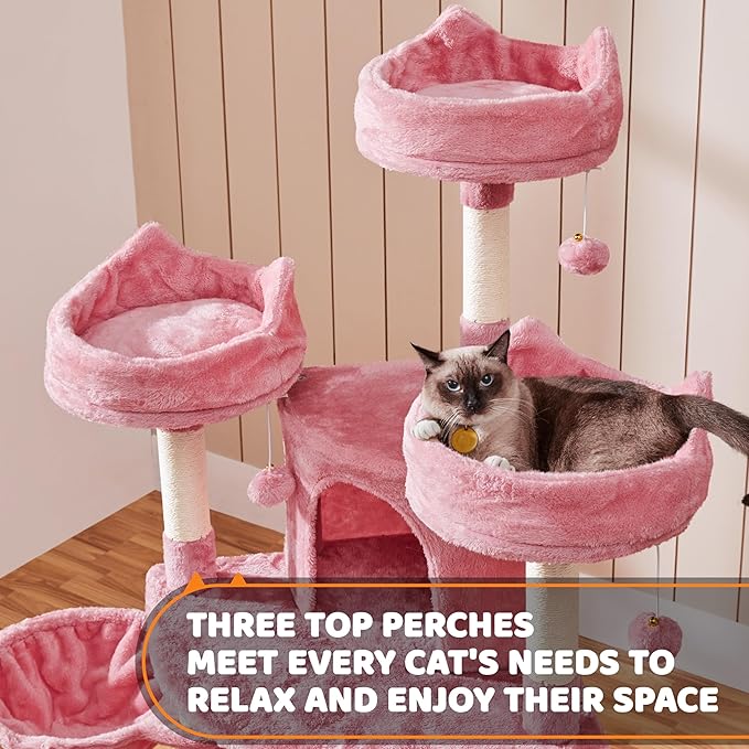 Yaheetech 68.5in Cat Tree for Large Cats, Large Condo, Stable Pet Play House - Image 4