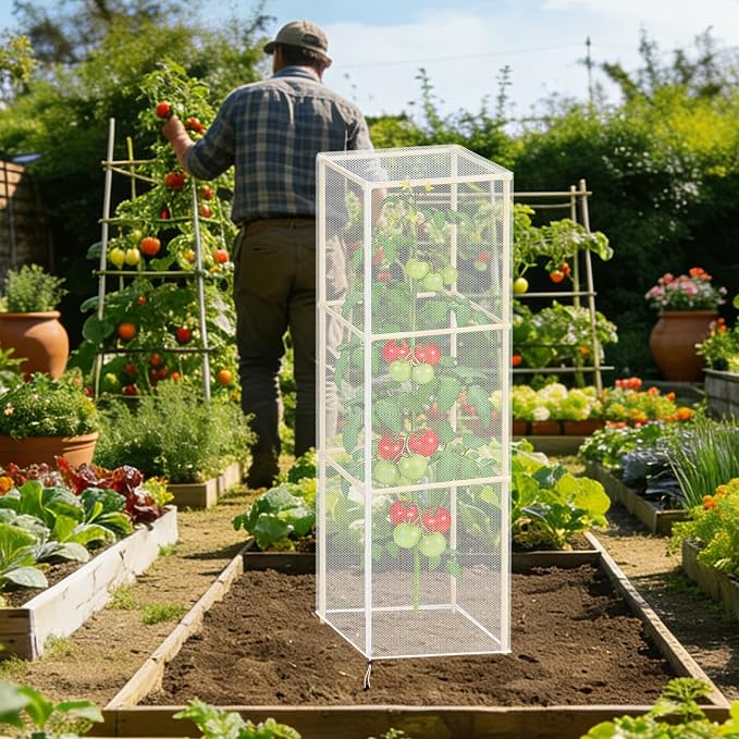 Klmnop 3 Pcs Tomato Cage Cover, Bird Netting - Image 6