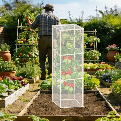 Klmnop 3 Pcs Tomato Cage Cover, Bird Netting - Image 6