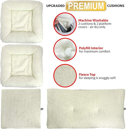 Kitty City Large Stackable Cat Condo & Cube House, Modular Indoor Cat Furniture - Image 5