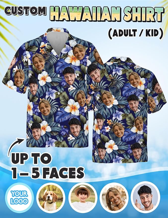 Custom Hawaiian Shirt with Face Photo Picture - Image 4