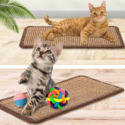 Tuanse 4 PCS Cat Scratcher Mat, 15.7 x 7.8 Inches Sisal Cat Scratching Pad - Image 5