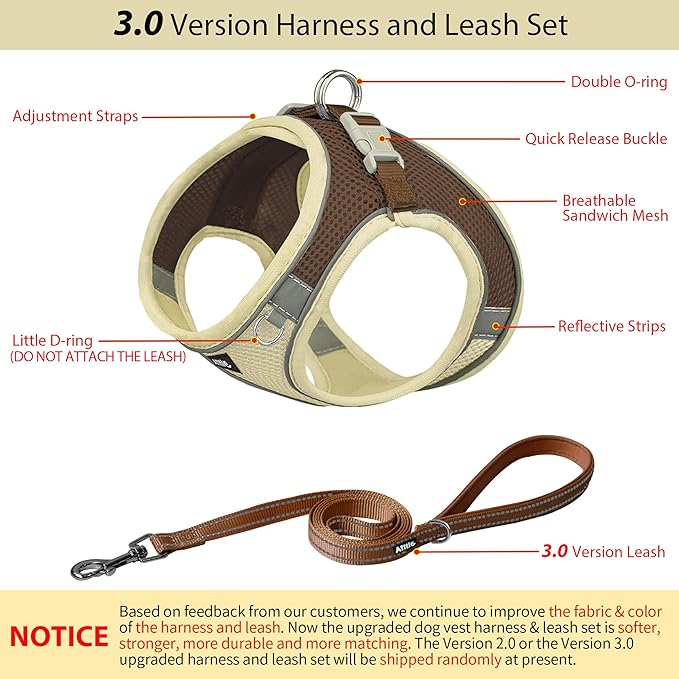 AIITLE Easy Walk Dog Harness and Leash Set - Image 3