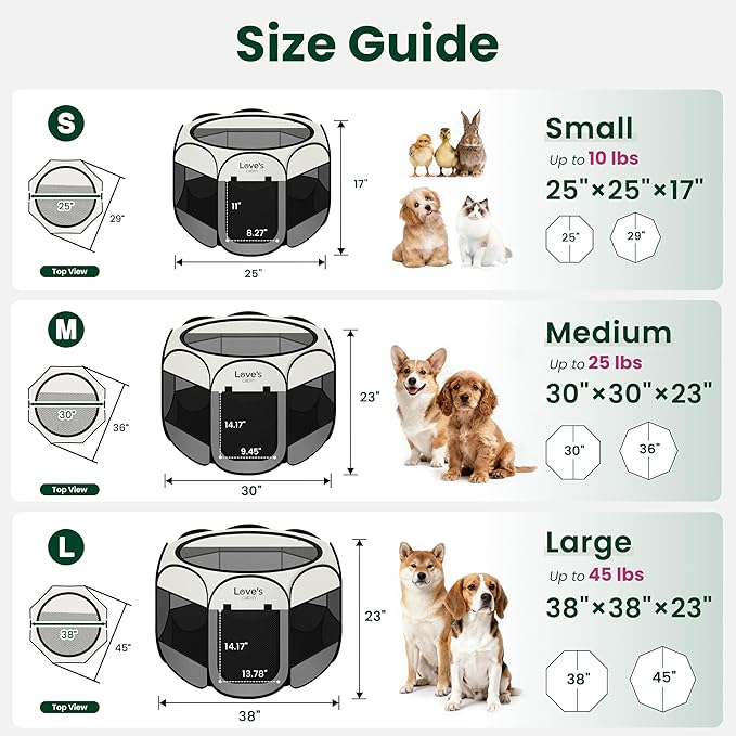 Love's cabin Pet Puppy Dog Playpen, Small Dog Tent Crates Cage Indoor/Outdoor - Image 2