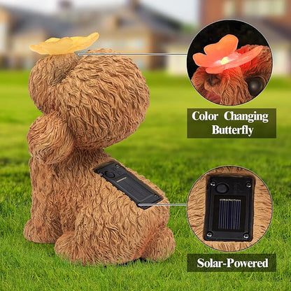Dog Statues Outdoor Decor, Solar Lights Outdoor Statue Garden Decorations Solar - Image 6