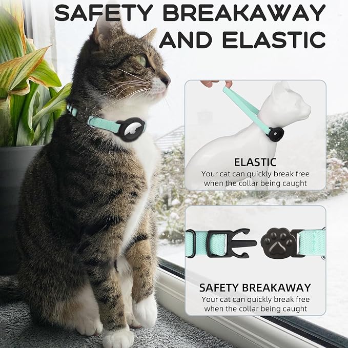 AirTag Cat Collars, Stretchy Collar - Image 4