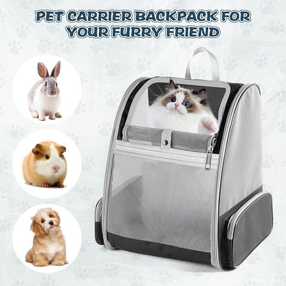 Cat Backpack Carrier, Pet Backpack Carrier Cats and Small Dogs, Collapsible - Image 6