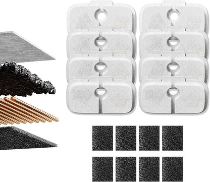 PETLIBRO Cat Water Fountain Filter Replacement, 8 Pack Dockstream Replacement by PETLIBRO