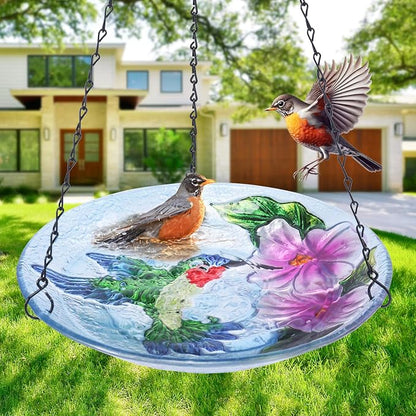 VCUTEKA Glass Hanging Bird Bath - Image 2