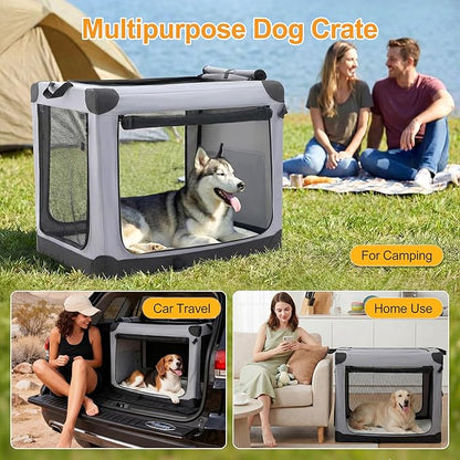 Dog Travel Crate 30 Inch, Portable Soft-Sided Travel Carriers - Image 7