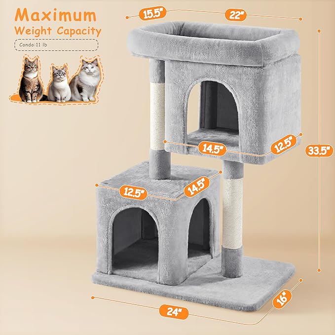 Yaheetech 33.5in Cat Tree Tower - Image 3