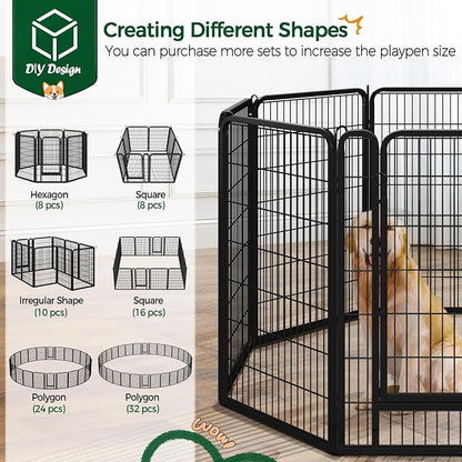 Yaheetech Dog Playpen, 40 inch 8 Panels Dog Pen - Image 7