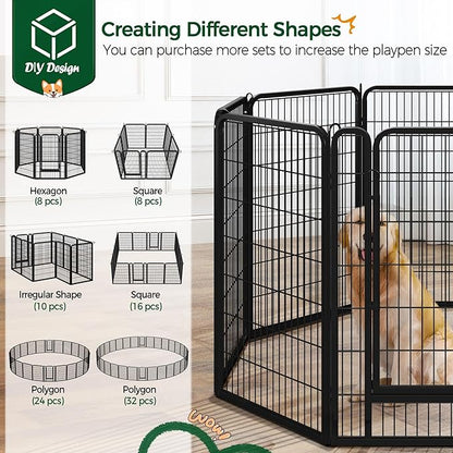 Yaheetech Dog Playpen Outdoor, 40 inch 24 Panels Dog Pen Indoor Heavy Duty - Image 6