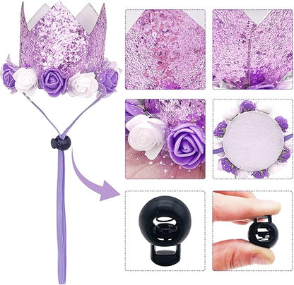 PET SHOW Purple Crown Dog Birthday Party Hat - Image 2