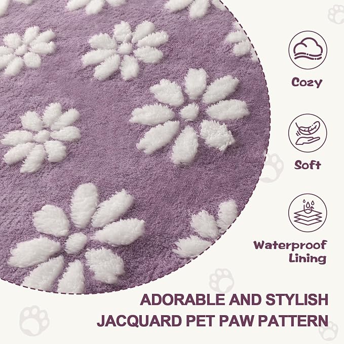 Waterproof Blanket for Dog Cat or Adult, Cute 3D Textured Flower Dog Blanket - Image 5