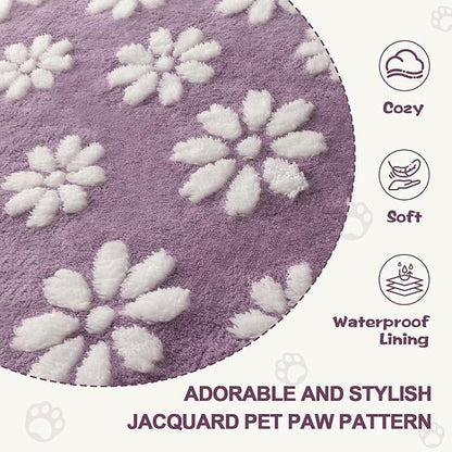 Waterproof Blanket for Dog Cat or Adult, Cute 3D Textured Flower Dog Blanket - Image 5
