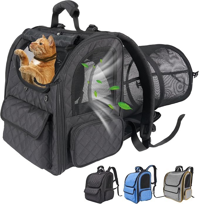 Dog Travel Backpack with Expandable Tunnel by FURTENT