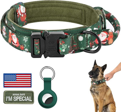 DAGANXI Christmas Tactical Dog Collar, Adjustable Military Training Nylon Dog by DAGANXI