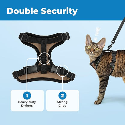 Voyager Escape-Proof Step-in Lock Cat Harness & 5ft Neoprene-Handle Leash Set - Image 5